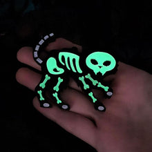 Load image into Gallery viewer, Skeleton Cat Brooch by Cherryloco Jewellery