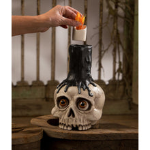 Load image into Gallery viewer, Skull Candle Holder by Bethany Lowe Designs