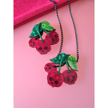 Load image into Gallery viewer, Skull Cherry Brooch by Cherryloco
