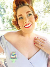 Load image into Gallery viewer, "Slice, Slice Baby" Birthday Cake Brooch by Lipstick &amp; Chrome x Club Eggie