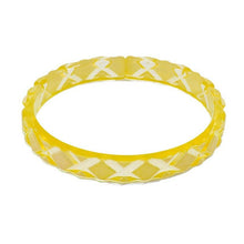 Load image into Gallery viewer, Quilted Resin Bangle Bracelet -YELLOW