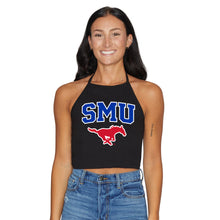 Load image into Gallery viewer, SMU Mustangs Black Halter Top