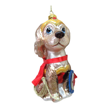 Load image into Gallery viewer, Spaniel in Wonder Dog Costume Ornament by December Diamonds