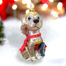 Load image into Gallery viewer, Spaniel in Wonder Dog Costume Ornament by December Diamonds