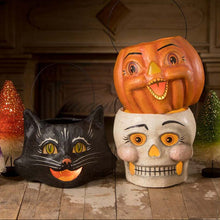 Load image into Gallery viewer, Spunky Pumpkin Bucket Paper Mache by Bethany Lowe Designs