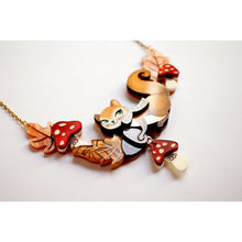 Load image into Gallery viewer, Squirrel with Mushrooms Necklace by Laliblue