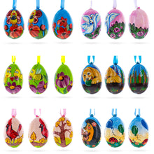 Load image into Gallery viewer, Set of 6- Dog, Birds, Hedgehog, Doves Wooden Christmas Ornaments 3 Inches