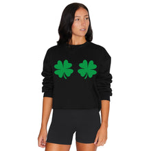 Load image into Gallery viewer, Shake Your Shamrocks Black Crewneck