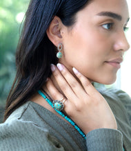 Load image into Gallery viewer, Sterling Silver Blue Turquoise Drop Earrings