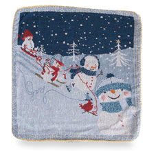 Load image into Gallery viewer, Set of 2 Snowmen Enjoying Winter Sport Parade Christmas Throw Cushion Pillow Covers
