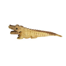 Load image into Gallery viewer, 11" Wooden musical percussion instrument alligator