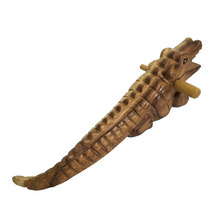 Load image into Gallery viewer, 11" Wooden musical percussion instrument alligator