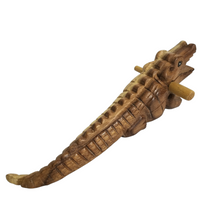 Load image into Gallery viewer, 11" Wooden musical percussion instrument alligator