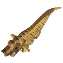 Load image into Gallery viewer, 11" Wooden musical percussion instrument alligator
