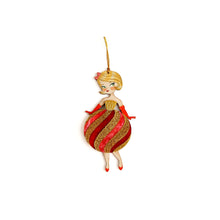Load image into Gallery viewer, Striped Christmas Tree Ornament by Laliblue