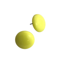 Load image into Gallery viewer, Sun Yellow Retro Button Stud Earrings