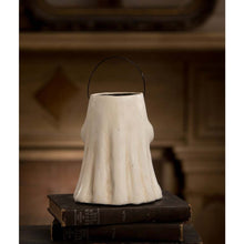 Load image into Gallery viewer, Sweet Boo With Pumpkin Bucket Paper Mache by Bethany Lowe Designs