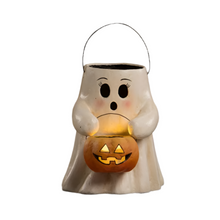 Load image into Gallery viewer, Sweet Boo With Pumpkin Bucket Paper Mache by Bethany Lowe Designs