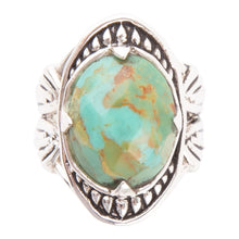 Load image into Gallery viewer, Sweet Dreams Faceted Blue Turquoise and Sterling Silver Ring