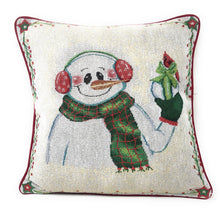 Load image into Gallery viewer, DaDa Bedding Set of 8 Pieces Magical Snowman Holiday Table Tapestry - 4 Placemats, 2 Table Runners, 2 Throw Pillow Covers (9733)