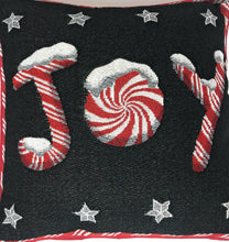 Load image into Gallery viewer, DaDa Bedding Set of 8 Pieces Peppermint Joy Holiday Table Tapestry - 4 Placemats, 2 Table Runners, 2 Throw Pillow Covers (12904)