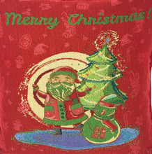 Load image into Gallery viewer, DaDa Bedding Set of 8 Pieces Red Santa Claus Holiday Table Tapestry - 4 Placemats, 2 Table Runners, 2 Throw Pillow Covers (17615)