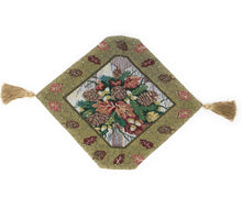Load image into Gallery viewer, DaDa Bedding Rustic Floral Bouquet Lights Holiday Tapestry Dining Table Runner (6068)