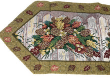 Load image into Gallery viewer, DaDa Bedding Rustic Floral Bouquet Lights Holiday Tapestry Dining Table Runner (6068)