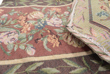 Load image into Gallery viewer, DaDa Bedding Romantic Floral Field of Roses Burgundy Red Tapestry Table Runner (5594)