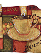 Load image into Gallery viewer, DaDa Bedding Smell of Coffee Cup Latte Java Brown Tapestry Table Runner Cloth (9912)
