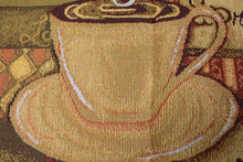 Load image into Gallery viewer, DaDa Bedding Smell of Coffee Cup Latte Java Brown Tapestry Table Runner Cloth (9912)