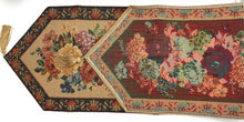 Load image into Gallery viewer, DaDa Bedding Breath of Spring Colorful Floral Beige Brown Tapestry Dining Table Runner (3089)