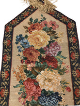Load image into Gallery viewer, DaDa Bedding Breath of Spring Colorful Floral Beige Brown Tapestry Dining Table Runner (3089)