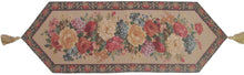 Load image into Gallery viewer, DaDa Bedding Breath of Spring Colorful Floral Beige Brown Tapestry Dining Table Runner (3089)