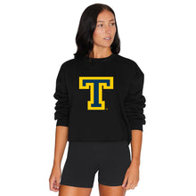 Load image into Gallery viewer, Trinity College Black Cropped Crewneck