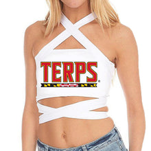 Load image into Gallery viewer, Maryland Terps White Multi Way Bandeau Top
