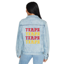 Load image into Gallery viewer, Maryland Terps Gothic Denim Jacket