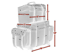 Load image into Gallery viewer, Leather Black PVC Large 4 Piece Motorcycle Touring Tail Bag wi