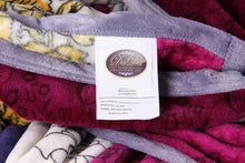Load image into Gallery viewer, DaDa Bedding Botanical Floral Striped Carnations Mink Flannel Fleece Throw Blanket (XY9829)