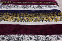 Load image into Gallery viewer, DaDa Bedding Botanical Floral Striped Carnations Mink Flannel Fleece Throw Blanket (XY9829)