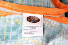 Load image into Gallery viewer, DaDa Bedding Papaya Beach Orange &amp; Blue Reversible Soft Fleece Flannel Throw Blanket (XY9841)