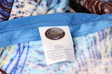 Load image into Gallery viewer, DaDa Bedding Swirly Navy Blue Lagoon Abstract Mink Flannel Fleece Throw Blanket (XY9897)