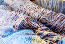 Load image into Gallery viewer, DaDa Bedding Swirly Navy Blue Lagoon Abstract Mink Flannel Fleece Throw Blanket (XY9897)
