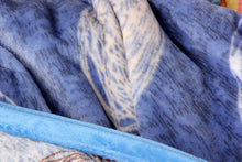Load image into Gallery viewer, DaDa Bedding Swirly Navy Blue Lagoon Abstract Mink Flannel Fleece Throw Blanket (XY9897)
