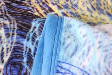 Load image into Gallery viewer, DaDa Bedding Swirly Navy Blue Lagoon Abstract Mink Flannel Fleece Throw Blanket (XY9897)
