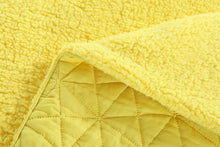 Load image into Gallery viewer, DaDa Bedding Reversible Sunny Yellow Quilt Throw Blanket