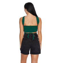 Load image into Gallery viewer, Tulane Green Multi Way Bandeau Top