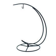 Load image into Gallery viewer, Double Curve Crescent Black Metal Ornament Display Stand 9.25 Inches