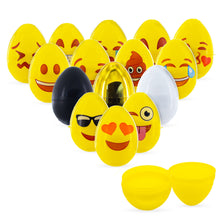 Load image into Gallery viewer, Set of 24 Facial Expressions Eggs + 1 Gold, 1 Black, 1 White &amp; 1 Yellow Plastic Easter Eggs