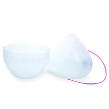 Load image into Gallery viewer, Set of 2 Transparent Jumbo Large Size Plastic Easter Eggs with Handles 10 Inches